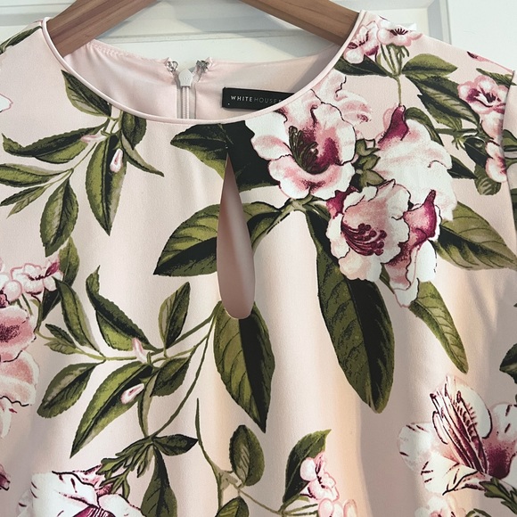 White House Black Market Pink Floral Dress, Size 4. NWT - Picture 6 of 10